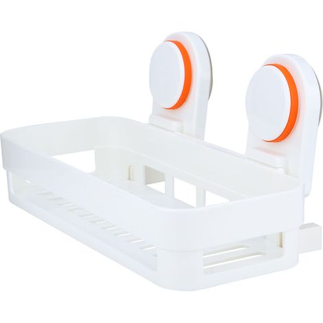 Boîte de rangement de cuisine avec ventouse, étagère murale de salle de bain (1/4)
