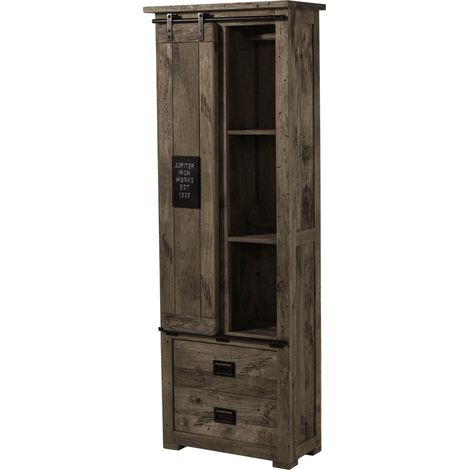 Schrank Mango 70x35x195 grau lackiert RAILWAY 284 (1/3)