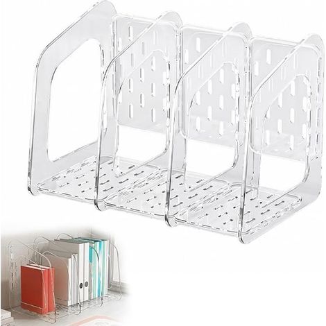 Porte Revue, Bureau, Range Document, Organiseur Bureau, Range Revue Porte Document A4 Transparent en Plastique pour Bureau Maison Vinyles Magazines 25x18x16cm (1/5)