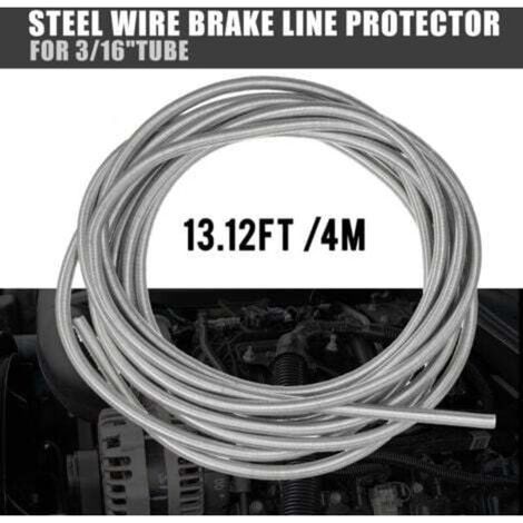 meters of stainless steel brake line protection for 3/16" tubing (1/4)