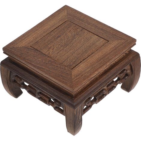 Présentoir Carré en Bois pour Vase et Plantes, Support Décoratif Élégant, Matériau Bois Massif, Design Unique, Décoration Intérieure et Commerciale (1/5)