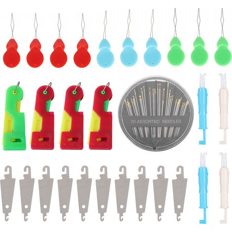 Enfile-aiguille automatique pour personnes âgées, outil de couture à la main, accessoires de bricolage et de loisirs créatifs. (1/5)