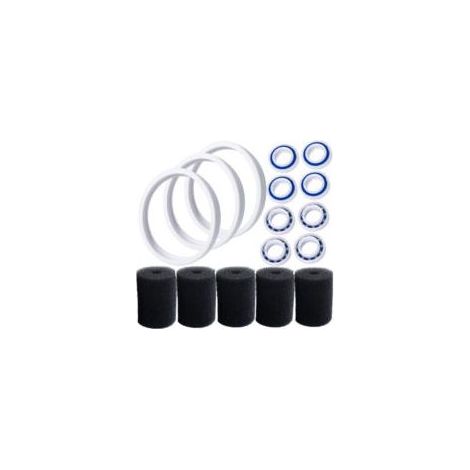 C10 Pneumatiques adaptables de rechange Compatible avec Polaris 180 280 360 380 Robot nettoyeur piscine avec C60 roulements à billes de roue et 9-100-3105 Épurateur de tuyau de balayage - Crezuo (1/3)