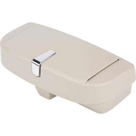 Porte-lunettes de voiture universel, organisateur de rangement pour lunettes, clip de casier, boîte de protection en beige. (1/5)