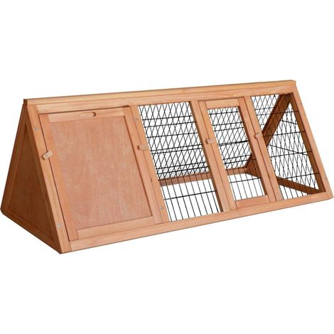 Conejera espacio exterior madera de abeto recinto para animales pequeños 118 cm exterior 160002235
