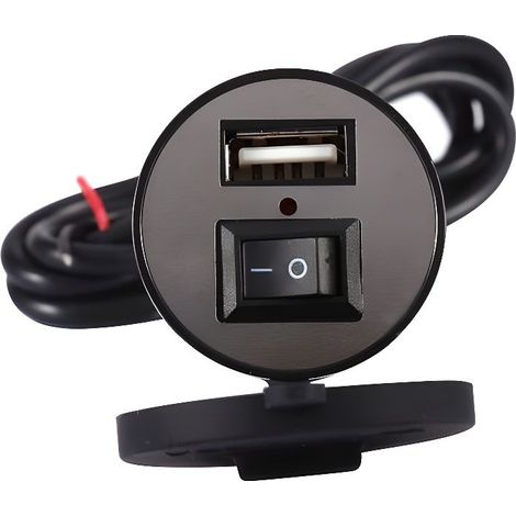 12V chargeur d\'alimentation de téléphone de moto vélo avec interrupteur Prise de port imperméable ----DQ FRANCE-Ywey (1/4)