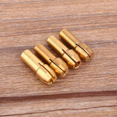 Heißes 4-teiliges Rotationswerkzeug-Set mit Messing-Spannzangenadaptern und Muttern (1/1,6/2,35/3,2 mm) für Rotationswerkzeuge