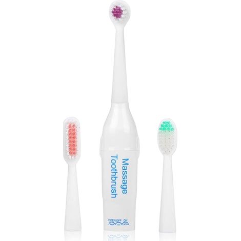 Brosse à dents électrique pour animal domestique, sans danger pour les animaux de compagnie, kit d'outils de nettoyage dentaire avec 3 têtes de brosse