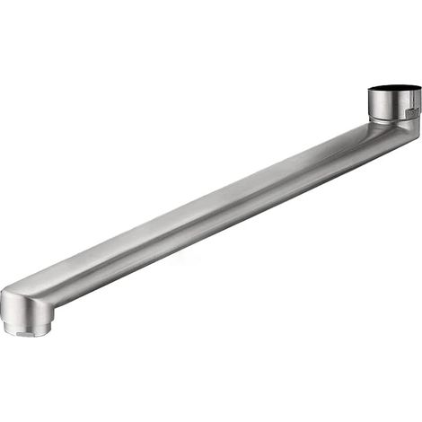 Bec pivotant de 35 cm de long, robinet pivotant pour robinet mural, montage mural, longueur totale droite, acier inoxydable brossé (1/5)