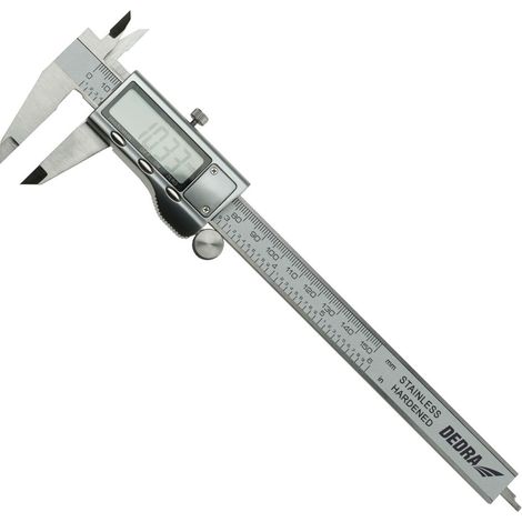 Calibre digital DEDRA 150 mm - Mediciones de precisión, acero inoxidable