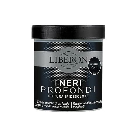 LIBERON - PITTURA IRIDESCENTE I NERI PROFONDI NUOVO NERO BLU OPACO 500ML (1/3)