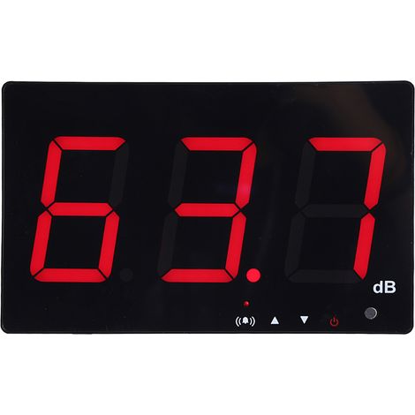 Sonomètre numérique mural SNDWAY alimenté par USB, écran LCD 9,6", mesure du bruit de 30 à 130 dB (1/5)