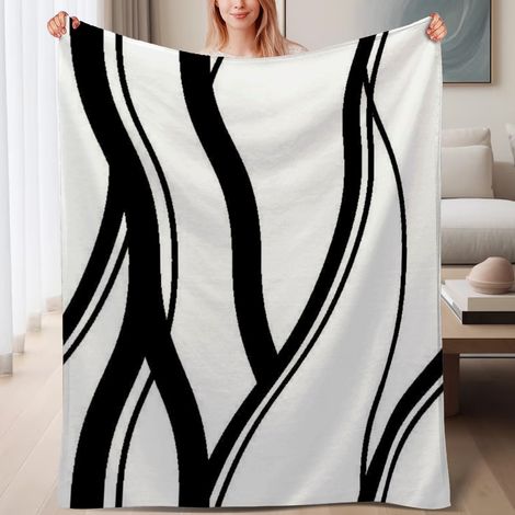 Couverture de lit en polaire, jeté doux et chaud pour le printemps, légère et luxueuse en microfibre de polyester, décoration intérieure, cadeau parfait pour hommes et femmes,6080 pouces (1/4)