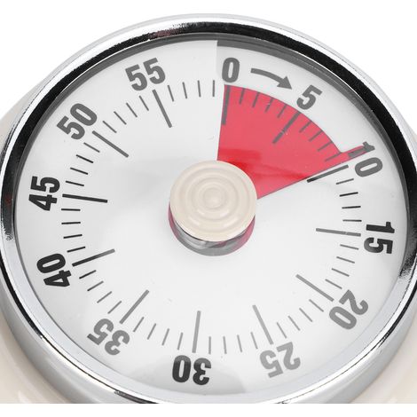 Manueller magnetischer Küchentimer mit mechanischem Alarm und Countdown-Timer für Kochen und Zeitmanagement: weiß (1/5)