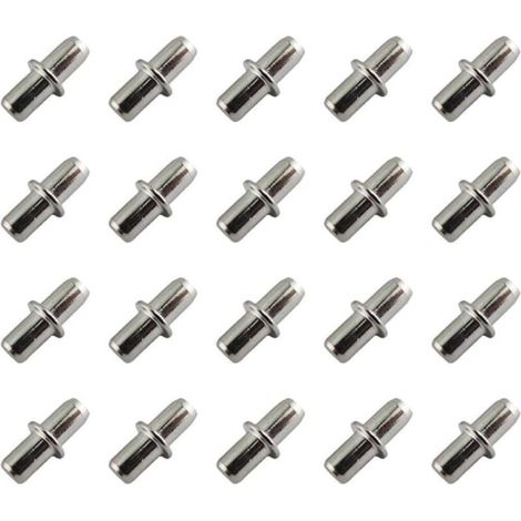 Lot de 20 Support Etagere 5 mm-Supports d'étagère-Taquets pour étagères-Support de planche-pour Meubles, Armoires