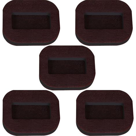 Schutzgleiter für Möbelrollen, Antirutschpads, Gummiradstopper, Schoner für Bett, Sofa, Stuhl und Büromöbel (5er-Set) (braun)