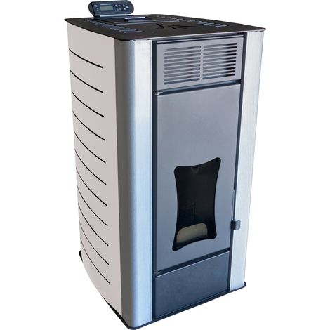 Nemaxx – Poêle à granulés hydraulique 18 kW – Autonomie 18 h – Réservoir 40 kg – Classe A+ – Wi-Fi Ready – Programmateur hebdomadaire – Blanc (1/5)