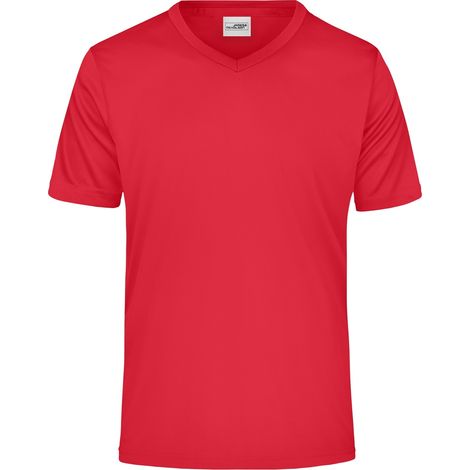 James & Nicholson Herren T-Shirt Active-V JN736 Gr. S red (1/3)