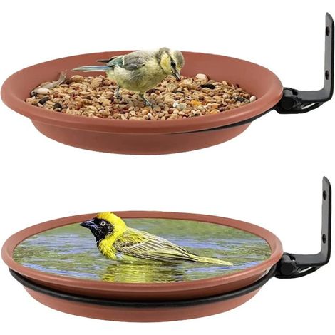 Zwei hängende Vogelfutterhäuschen, Vogelfutterhäuschen/-tränken, dekorative Tränken für Gärten/Balkone/im Freien, Vogelstationen.