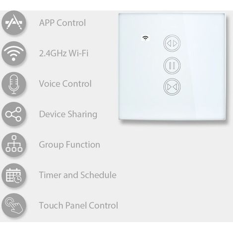 Intelligenter WLAN-Rollladen mit Wandmotor, präziser Öffnungswinkelverstellung und programmierbarem Timer – kompatibel mit Alexa, Google Assistant und Apple HomeKit (1/5)