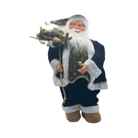 Decorazione Casa Natalizia Babbo Natale con Carillon 50 cm (1/2)