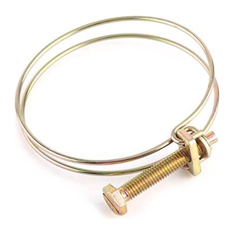 Collier de Serrage Réglable à Double Fil pour Tuyau D'eau, 10 Pièces, Clamp/Holder plaqué Zinc Fixation Plomberie, Clips Tube (64mm(59-64)) - (1/5)