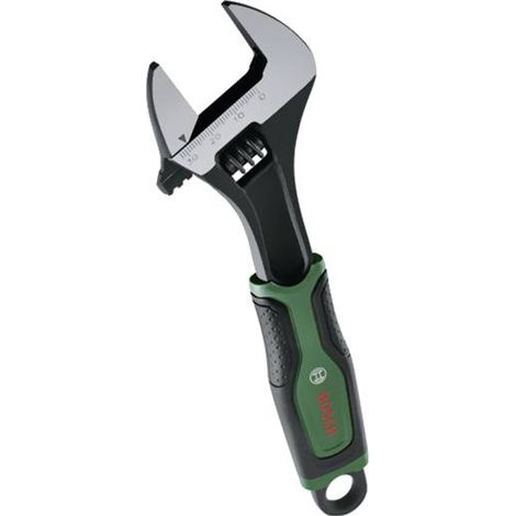 Bosch – Clé à molette 1600A032VF – Ouverture jusqu'à 32 mm – Acier au carbone – Surface noire phosphatée – Poignée ergonomique antidérapante