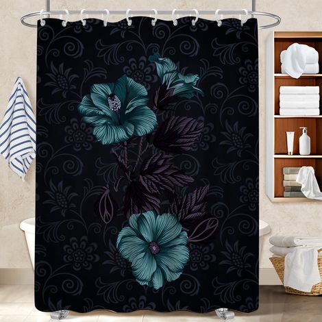 Rideau de douche 180x180 montage sans perçage rideau étanche pour une petite salle de bain (1/5)