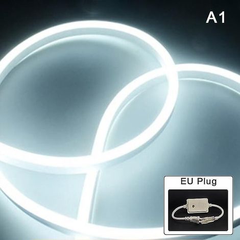 Bande LED étanche RGB multicolore flexible, néon LED pour décoration intérieure - A1 - Blanc (1/5)