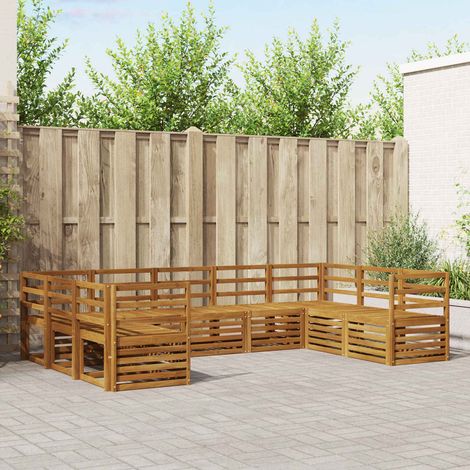 Sofagarnituren 9 pcs Natur Massivholz Akazie (1/5)