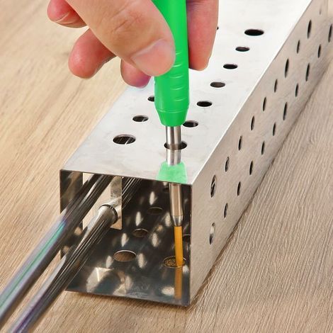 ZOLGINAH Massives Zimmermannsbleistift-Set für Bauarbeiten mit 7 integrierten Anspitzern, grauen und gelben Drähten, Langspitz-Druckbleistift für tiefes Loch, Markierungswerkzeug für Holzbearbeitungs- (1/5)