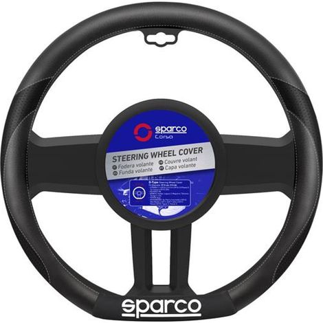 COUVRE VOLANT SPARCO AVEC MEPLAT POUR VW GOLF 7/ C1/ C3 II/ C4/DS4...