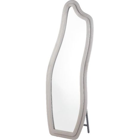 Specchio da Arredo con Cornice in Velluto Onda Tortora 160 x 55 cm (1/2)
