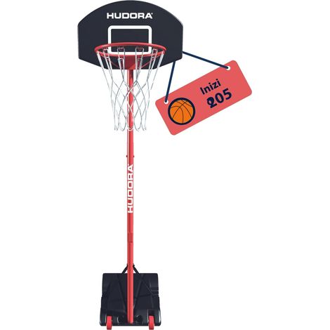 HUDORA Canestro da Basket Start 205 - Regolabile da 165 a 205 cm - Mobile Con Supporto per Bambini e Ragazzi - da Esterno Con Ruote (1/4)