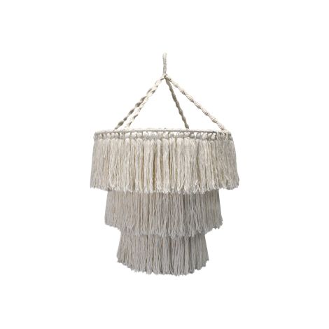 Lustre doux en macramé - Naturel- Vendu par 1 (1/4)