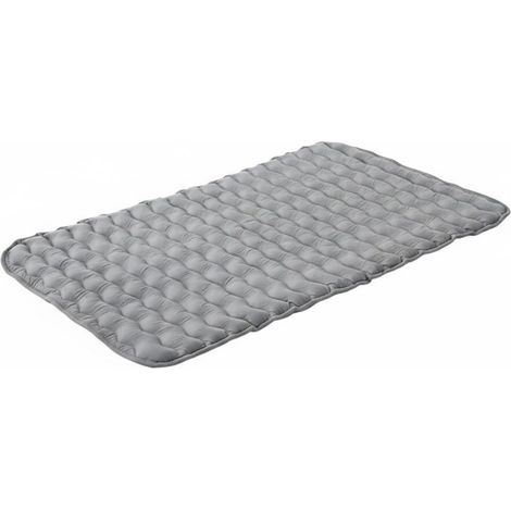 Anti-pressure Mattress Topper, Cushion Pad, Targeted Comfort, Long-Lasting, with Textured Tube Layer, Breathable and Cooling Cover, Silicone Bottom, 70 x 120 cm, Light Gray, Wavy (1/5)