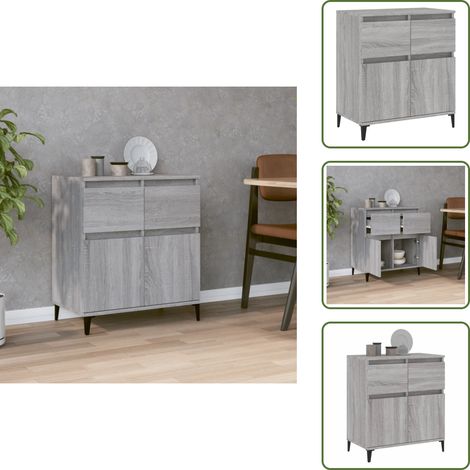 Buffet Sonoma gris 60x35x70 cm Bois d'ingénierie - Buffet - Meuble De Rangement - Commode - Salon - Chambre (1/5)