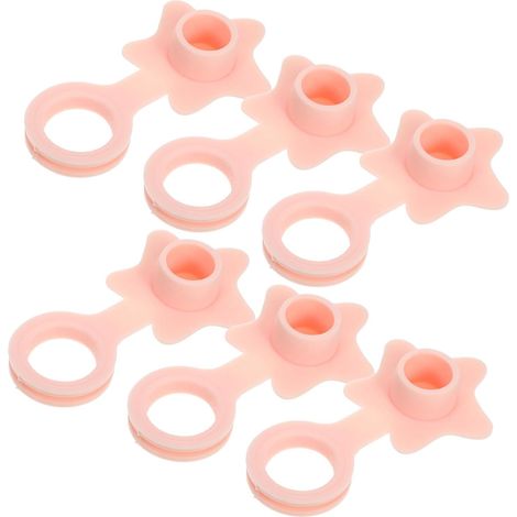 6 bouchons de lavabo silicone bouton-poussoir pour vasque (1/5)