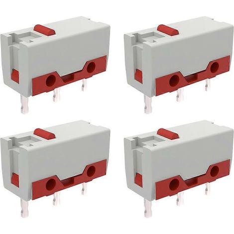 4 Stück Maus-Mikroschalter mit rotem Punkt, DMP1101, 50 m, 0,68 N, 3-polig (1/5)