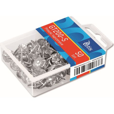 Chiodi da tappezzeria argento 50 pezzi GT200-S