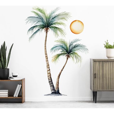 Grand Stickers Muraux Palmier Arbre Sticker Mural Tropical Plante (1/5)