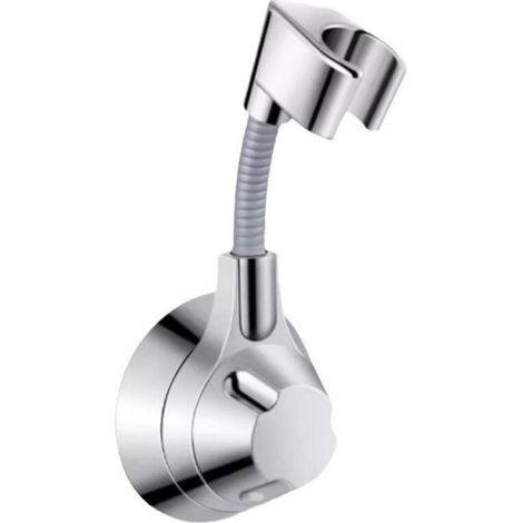 Support pommeau douche sans perçage Argent, Mural supporte jusqu'à 5kg (1/5)
