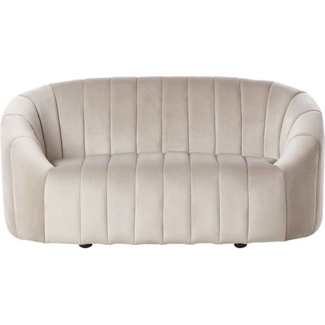 Sofa 2 Seater MALUNG Velvet Beige (1/5)