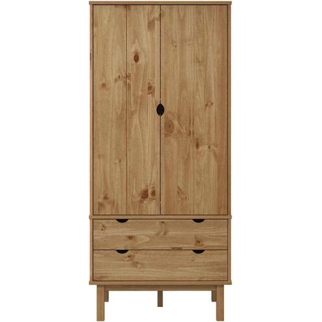 Maison Exclusive - Kleiderschrank OTTA 76,5x53x172 cm Massivholz (1/5)