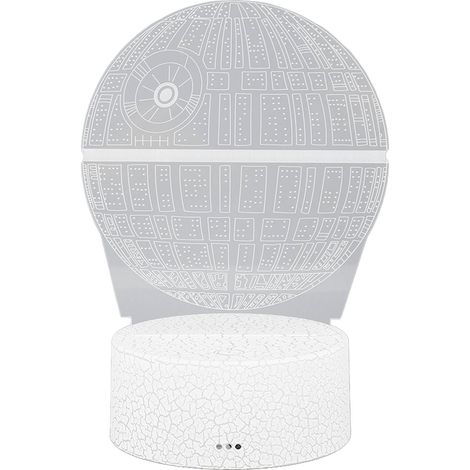 Veilleuse 3D rechargeable USB, lampe de chevet LED multicolore en acrylique avec télécommande pour la décoration de la chambre