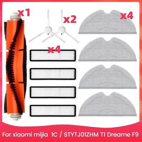 Filtre HEPA, brosse lat��rale principale et chiffon de nettoyage pour aspirateur robot Xiaomi Mijia 1C / STYTJ01ZHM T1 Dreame F9 - Pi��ces de rechange
