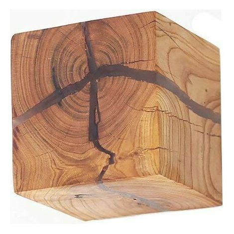 Lampes Murales en Crack en Bois 5W Creative LED Applique Petite Nuit Lumière Chaud en Bois Blanc Crack Applique Murale Lampe de Chevet Couloir Lumières Décoration Intérieure 3.143.143.14 Pouces (1/5)