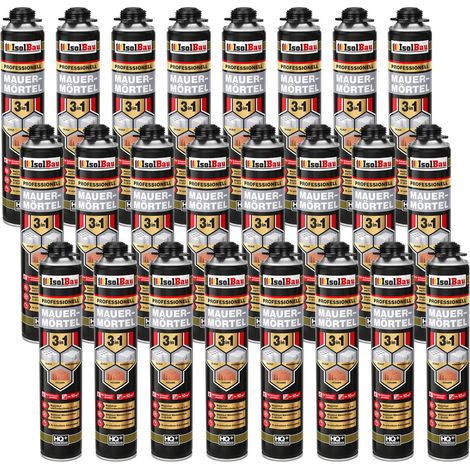 IsolBau Mortier de maçonnerie en mousse adhésive Mauermörtel 24 pièces. (1/5)