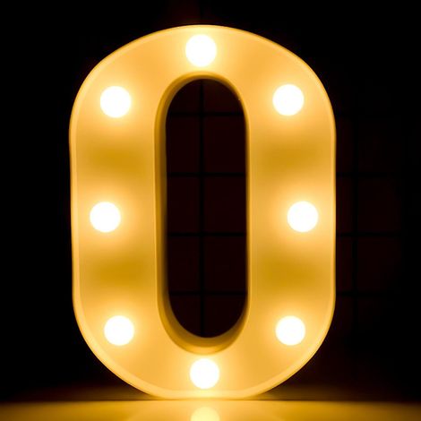 LED-Zahlenleuchte mit Leuchtmitteln, Nachtlicht, warmweißes, konstant helles Licht, 2 x A