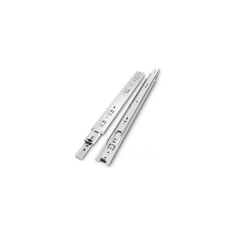Guide per cassetti color argento, portata fino a 45 kg, zincate, con cuscinetti a sfera, estensione 350 mm, 1 coppia (2 pezzi) (1/4)